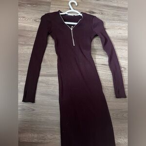 imPRESS vintage Burgundy Long Sleeve Dress